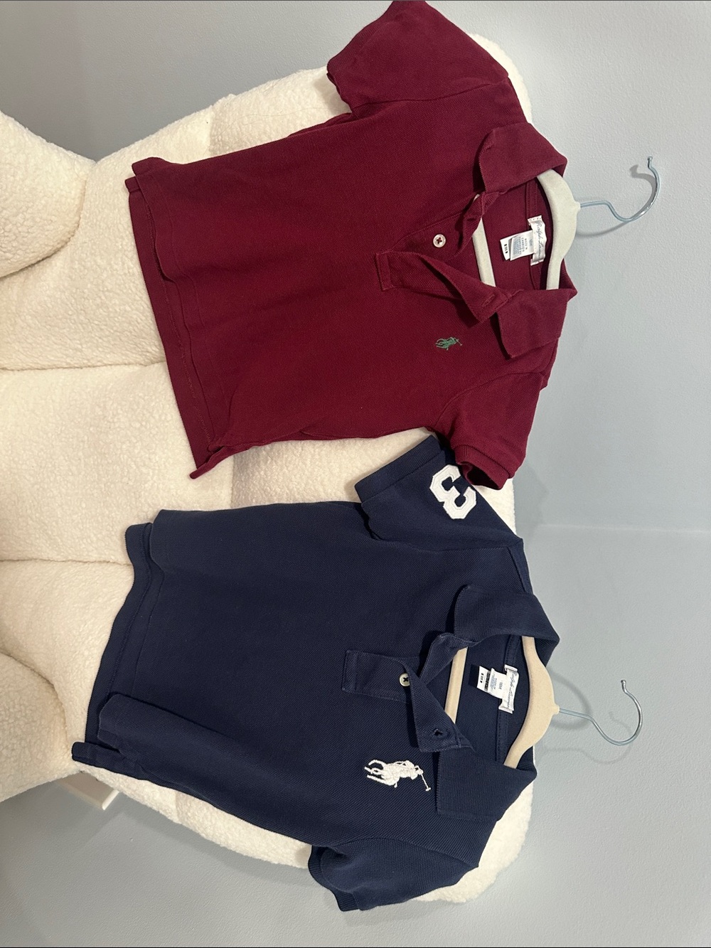 Polo by Ralph Lauren Kids Short Sleeve Polo Shirts - Burgundy & Navy